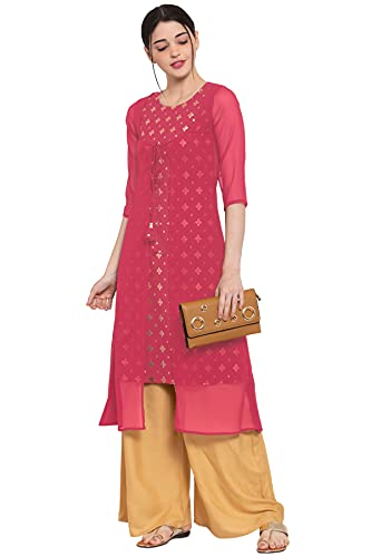 Image of ALC Creation Women's Crepe Printed A-Line Kurti