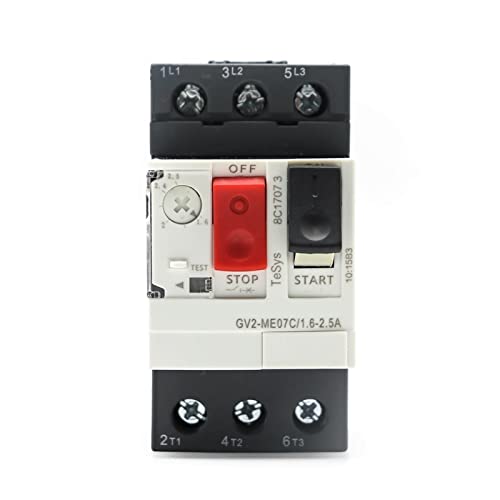 Disjoncteur de moteur bouton-poussoir GV2ME triphasé pour empêcher la surcharge électrique 3P