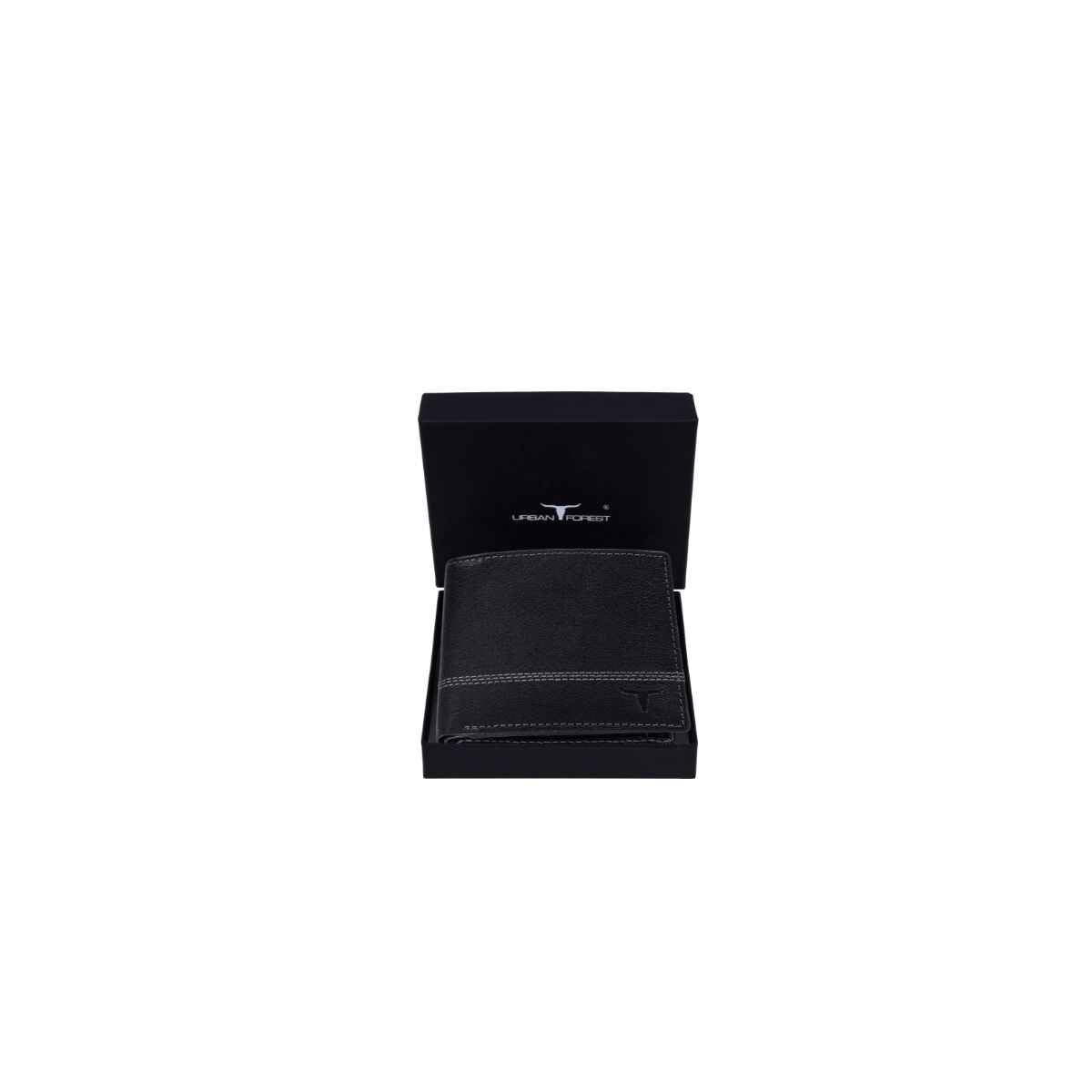 URBAN FOREST Max Black Leather Wallet for Men