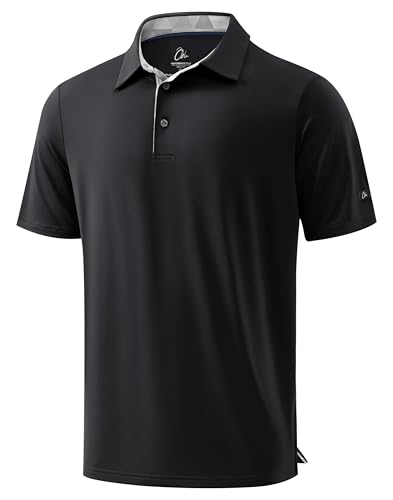 Image of Obla Mens Golf Shirt Short Sleeve Dry Fit Moisture Wicking Performance Athletic Casual Work Collared Polo Shirts for Men