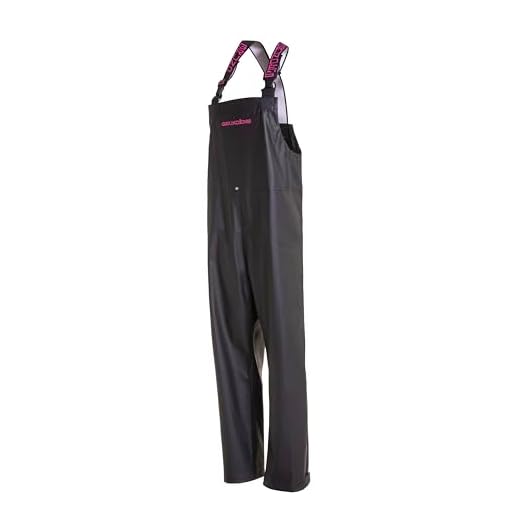 Grundens Women’s Neptune Commercial Fishing Bib Pants | Waterproof, Adjustable, Black, Large