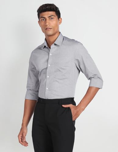 Image of Arrow Slim Fit Mens Formal Shirt - 100% Cotton, Breathable & Comfortable, Full Sleeves Shirts for Men