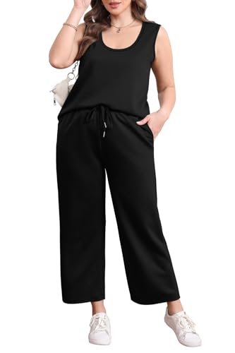 WIHOLL Two Piece Sets for Women Casual Travel Vacation Outfits Summer Wide Leg Pants Lounge Sets3