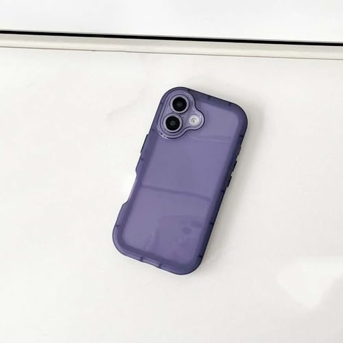 Housse iPhone 12 Pro Max antichoc coque transparente de luxe couleur bonbon violette