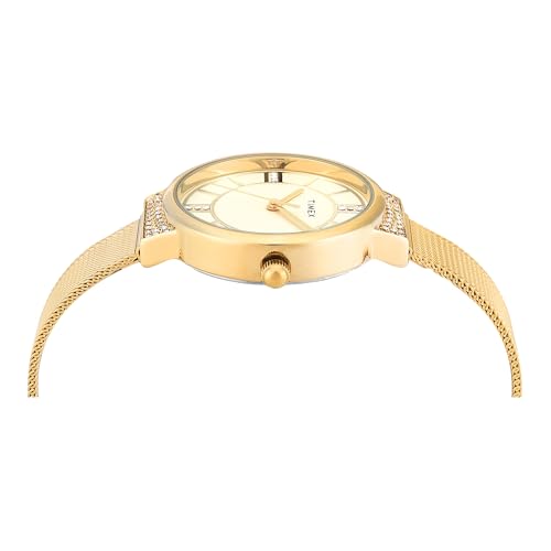 Image of TIMEX Champagne Round Dial Analog Women's Watch - TWEL22401