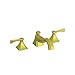 Newport Brass 2530/04 Kiara Double Handle Widespread Lavatory Faucet with Metal Lever Handles (Low Lea, Satin Brass
