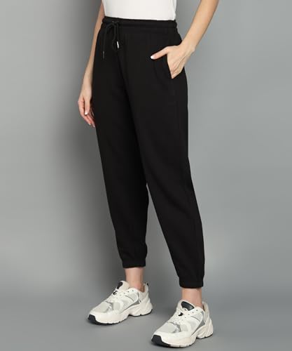 Image of Alan Jones Clothing Women's Regular Fit Mid Rise Fleece Jogger Regular Pants Winterwear