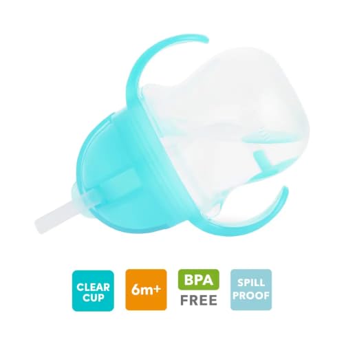 Image of Munchkin Click Lock Tip & Sip Weighted Straw Cup, 208 ml, BPA Free, Blue