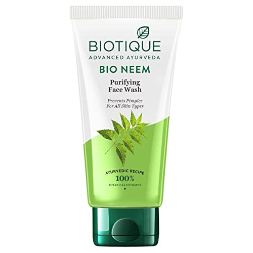 Image of Biotique Fresh Neem Pimple Control Face Wash| Ayurvedic and Organically Pure| Prevents Pimples |100% Botanical Extracts| Suitable for All Skin Types | 15mL