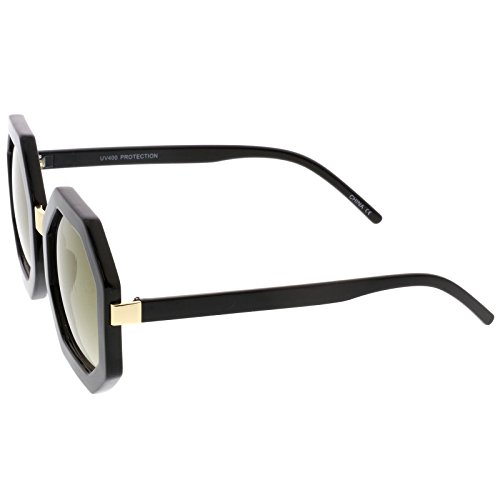 zeroUV Retro Metal Nose Bridge Octagon Shape Oversize Sunglasses 53mm3
