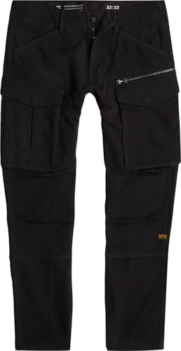 G-STAR Raw - Mens Rovic Zip 3D Regular Tapered Pants, Color Dk Black Gd, Size: 34W x 36L4