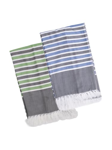 RAMRAJ COTTON 100% Pure Bamboo Towels (Pack of 2) — 0.83 x 1.6 m, 300 TC — Ultra Soft, Quick Dry, Antibacterial — Assorted Colors