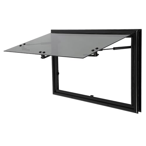 Fenêtre extérieure à pousser rectangulaire pour caravane, camionnette, camping-car - Fermeture éclair 0-85° - Fenêtre latérale basculante - Avec moustiquaire et...