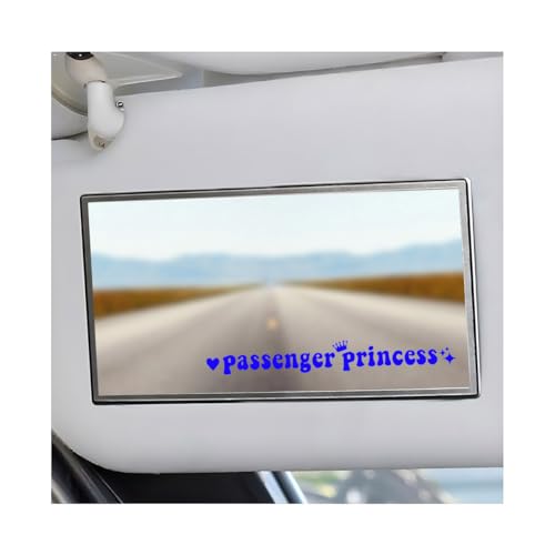 Image of Yourkar Passenger Princess Sticker, Cute Stickers for Car Window Rearview Mirror, Girls Automotive Window Rearview Mirror Decoration Stickers, Universal Car Accessories (Blue, Short)