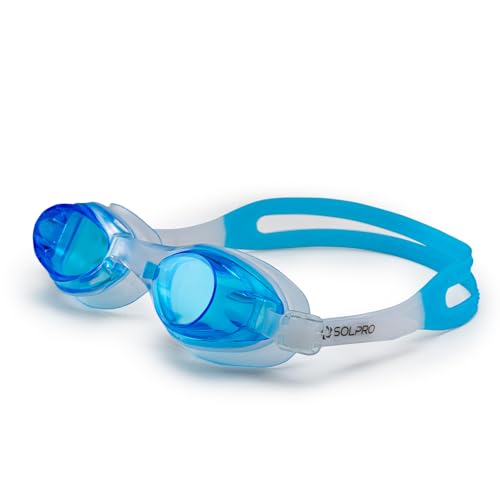 Image of Solpro Clear Wave Unisex Adult Swimming Goggles for Women,Men,Boys,Girls,Teenagers,Athletes,Swimmers For Training,Competition in Swimming Pool,Beach,Water Sport, Park & Activties