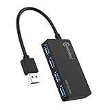 Alimentation par port USB Hub USBv3 3.0 4 Ports Noir