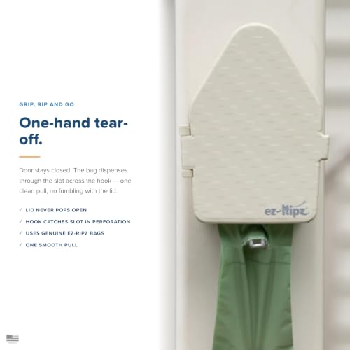Image of Indoor /Outdoor Dog Poop Bag Dispenser Wall Mount (Khaki), Includes 3 Sample Rolls of Waste Bags, Easy Setup Dog Poop Station