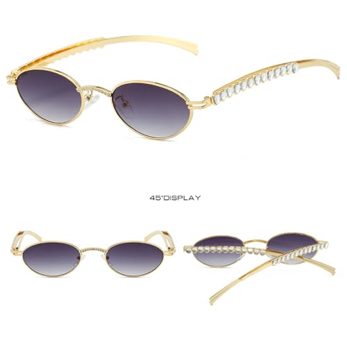 helena Rhinestone Sunglasses Round Samll Gem Shinning Sunnies for Feastival Party Favor S682