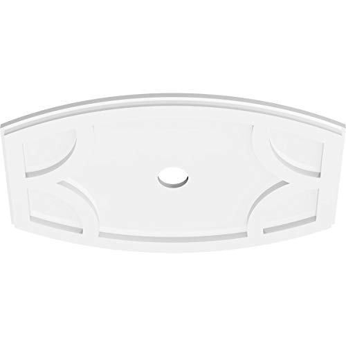 Image of Ekena Millwork CMP22X14KY-02000 Kailey Architectural Grade PVC Contemporary Urethane Ceiling Medallions 22 inchW x 14 5 /8 inchH x 2 inchID x 11 3 /4 inchC x 1 inchP
