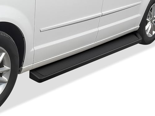 APS Running Boards (Nerf Bars Side Steps Step Bars) Compatible with Dodge Grand Caravan 2011-2020 & Chrysler Town Country 2011-2016 (Black Powder Coated Running Board Style)
