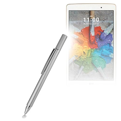 BoxWave Stylus Pen Compatible with LG G Pad X 8.0 - FineTouch Capacitive Stylus, Super Precise Stylus Pen - Metallic Silver