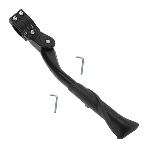 INOOMP 調節可能アルミ合製自転車キックスタンド 対応滑り止めベース付き耐摩耗設計マウンテンバイク用安定サイドスタンド