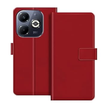 Compatível com Infinix Smart 8 Plus 4G X6526, capa magnética de couro PU com suporte para cartão e suporte, capa flip moderna para Infinix Smart 8 Pro 4G X6525B 16.8 cm