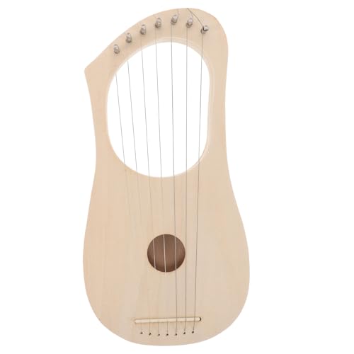 Suono ricco: l'arpa lira a 7 corde produce un suono ricco e bello, migliorando la tua espressione musicale e rendendo la tua esperienza di gioco più piacevole, arpa lira presente, kit arpa lira con tavola armonica