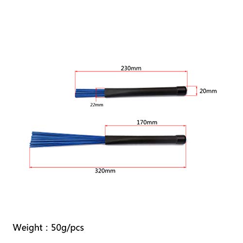 Alnicov 1 Pair 32cm Jazz Drum Brushes,Retractable Drum Sticks - Thumbnail 5