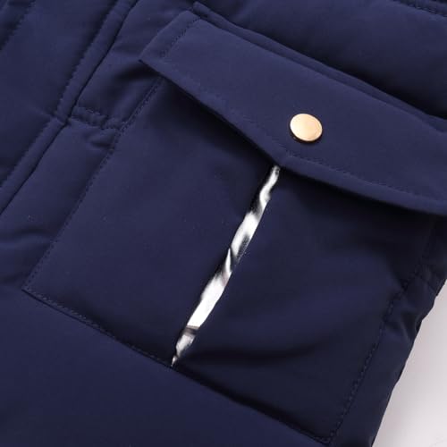 Little Boys Winter Fleece Coat Puffer Jacket with Hood Thick Padded Kids Clothes4