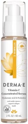 DERMA E Vitamin C Concentrated Serum with Hyaluronic Acid 2oz