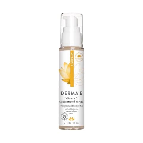 DERMA E Vitamin C Concentrated Serum with Hyaluronic Acid, Vitamin E & Aloe, All Natural, Antioxidant-Rich Concentrated Facial Serum – Firming and Brightening Vitamin C Face Serum, 2oz Cover