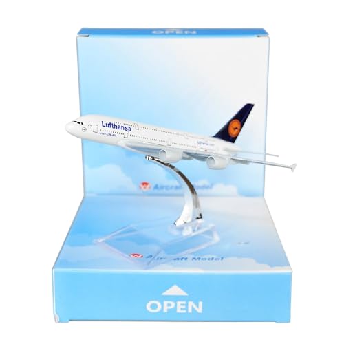 Image of Breatoi! Diecast Aeroplane Scale Model: (Lufthansa A380 Aircraft Model - 16 Cm)