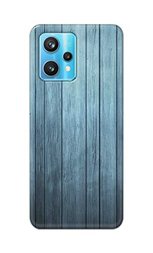 Image of Printed Hard Back Cover Case for Realme Narzo 50 Pro 5G Back Cover (Wooden Blue) -702