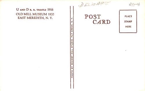 Miniatura 2 de U & D RR Trestle 1916 East Meredith, New York Postcard