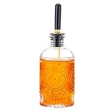 gegewawa Glass Coffee Syrup Dispenser Bottles 7 OZ, Simple Syrup Bottles with Metal Pour Spout, Syrup Dispenser for Coffee Bar Accessories for Maple Honey Syrup Oil and Sauces