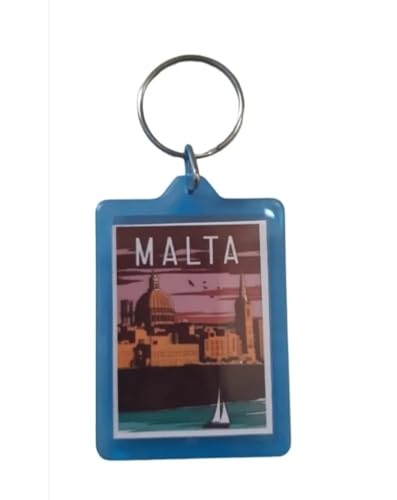 Bali Indonesia, Venice, India, Malta Prague Republic Ceca Keychain handmade souvenir travel holidays city gift ideas (Malta)