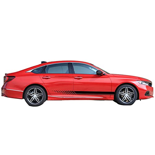 Sunjika Universal Vinyl Side Body Car Decals Racing Stripes Sticker Stripe Graphics Car Side Decals For Suv Off-Road Auto Car Body Side Door Decoration Racing Accessories 2Pcs (Black) #TOP5