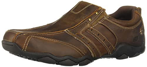 Skechers Men's Diameter Slip On Casual Shoe- Wide Brown 8.5 Medium US