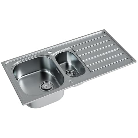 Liquida NR150SS 1.5 Bowl Reversible Inset Stainless Steel Kitchen Sink Cover