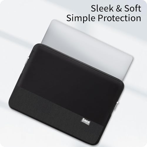 Image of Saco MacBook Pro 14 Inch Sleeve - Slim Protective Laptop Sleeve Case for MacBook Pro 14 inch M4 (A3401, A3112, A3185), M3 (A2918, A2992), M2 (A2779) & M1 (A2442) - Black