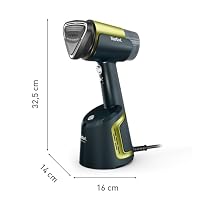 Tefal Aero Steam Dampfglätter – 1400W, Keramik-Bügelsohle, 20 g/Min. Dampf, 3 Modi & Turbo-Saugfunktion, 100 ml abnehmbarer Tank, schnelle faltenfreie Ergebnisse, für Kleidung & Textilien, Blau/Grün – Ansicht 9