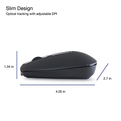 Verbatim Rechargeable Multi-Device Bluetooth 5.0 Usb 2.4Ghz Wireless Optical Mouse With Adjustable Dpi – Black 70755 #TOP4