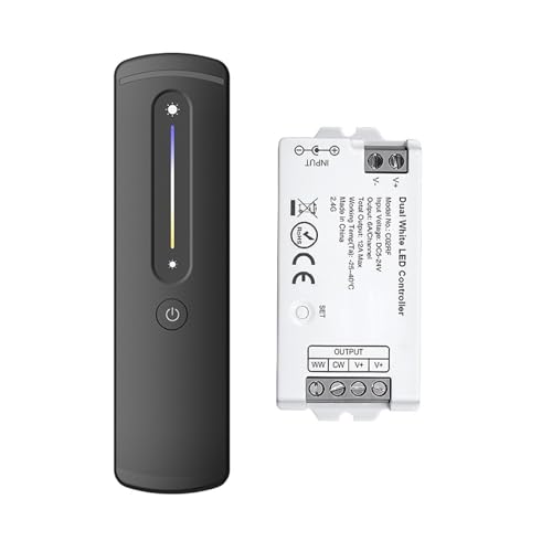 Contrôleur LED double couleur 2.4GHz tactile avec variateur de température WM C02RF RC08