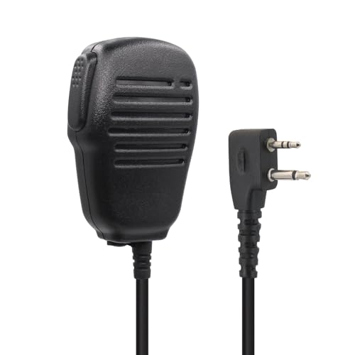 Microphone d'épaule PTT compatible Midland GXT1000VP4 micro haut parleur radio 2 broches