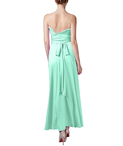 Image of Sexyshine Women's Backless Gown Dress Convertible Multi-Way Wrap Halter Cocktail Dress Bandage Bridesmaid Long Dresses