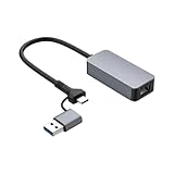 USpB to 5Gbps Ethernet Adaptier USpB3.2 to RJ45 RTL8157 Network Converter Support 5G/2.5G/1G/100Mbps for PC Winndows 11 Laptop New 2026 High for Reliable Electronic Component