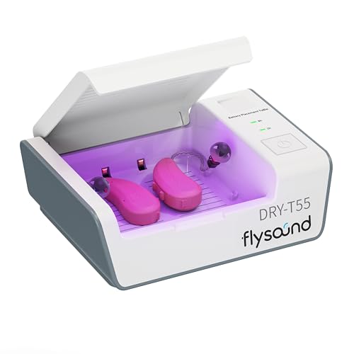 FLYSOUND Hearing Aid Dryer Dehumidifier, Dual Mode Drying Selection, Hearing Aid Drying Box Cleaning Kit...