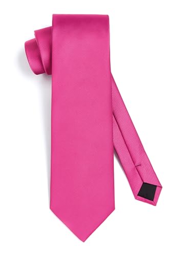 Image of Enlision Ties for Men Solid Color 3.35 inch Formal Business Necktie Classic Satin Mens Wedding Party Ties