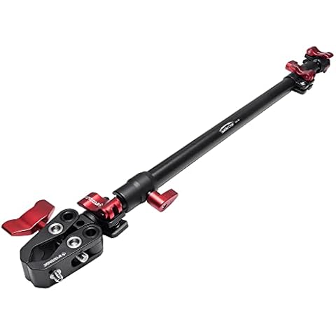 IFOOTAGE 32" Camera Support Arm, Spider Crab Telescoping Support Rod with Jaw Clamp & Ball Head, Tripod Support Arm for Stability, 1/4" & 3/8" Screw Compatible with Camera Slider, SA-32 Cover